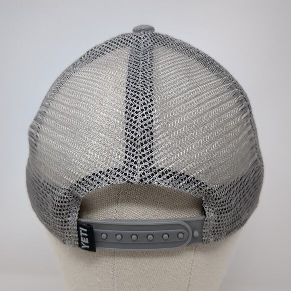 Yeti Snapback Mesh Back Trucker Hat Gray One Size Logo Patch Outdoor - Picture 6 of 10